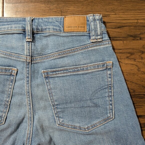 American Eagle baggy wide leg jeans blue size 00 regular - Picture 14 of 16